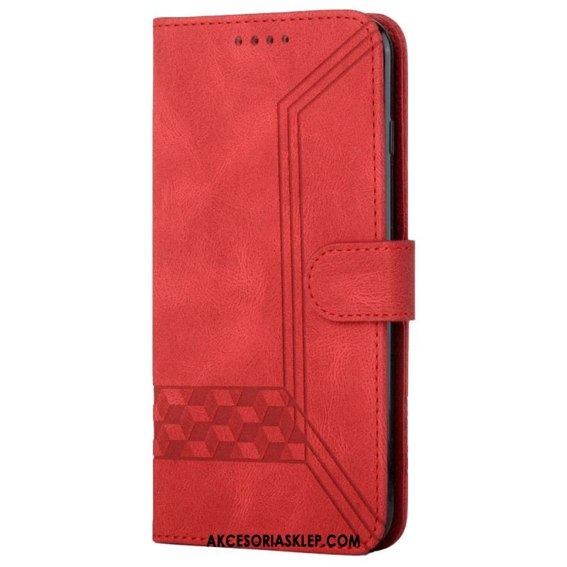 Etui Folio Do Xiaomi 14 Diamenty I Linie Pasków