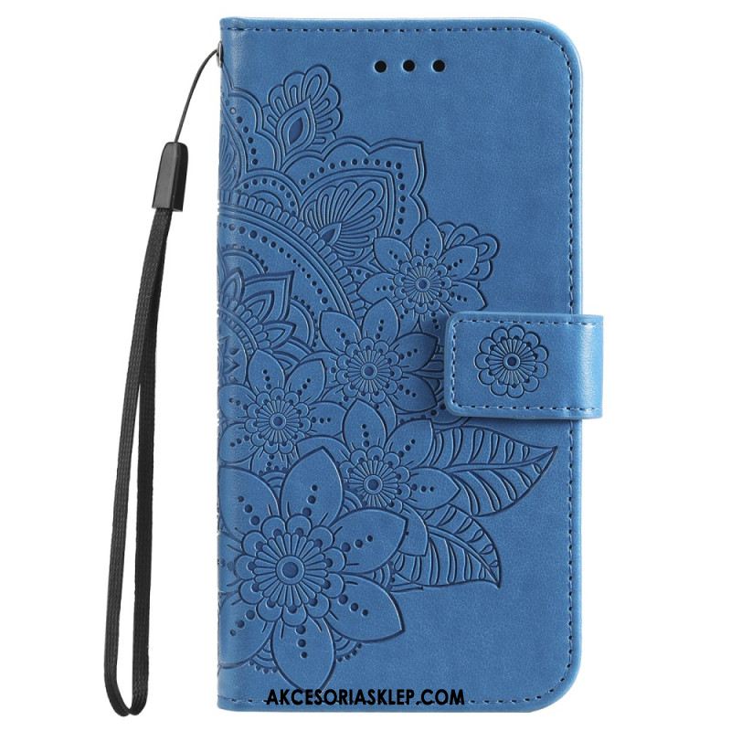 Etui Folio Do Xiaomi 14 Pro Kwiatowy Wzór Z Paskiem