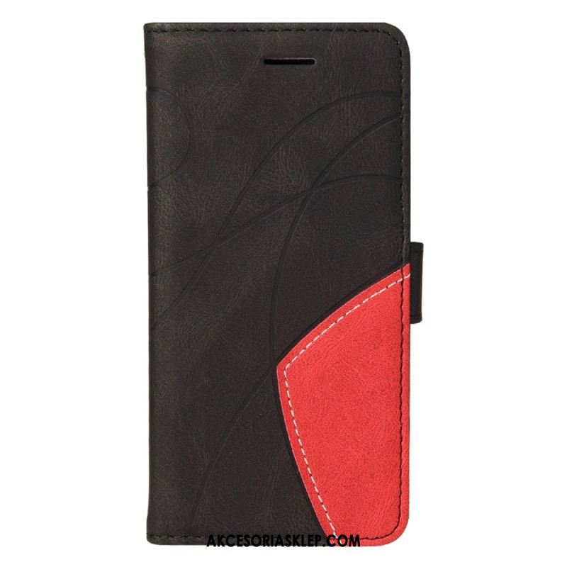 Etui Folio Do Xiaomi 14t Dwukolorowa Falista Linia