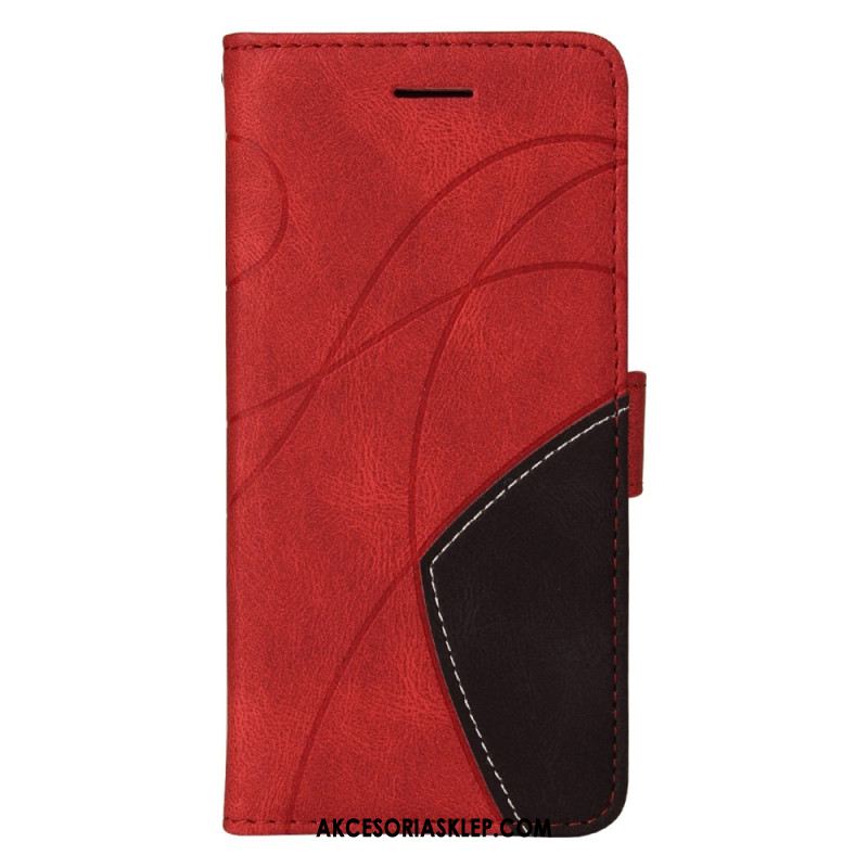 Etui Folio Do Xiaomi 14t Dwukolorowa Falista Linia