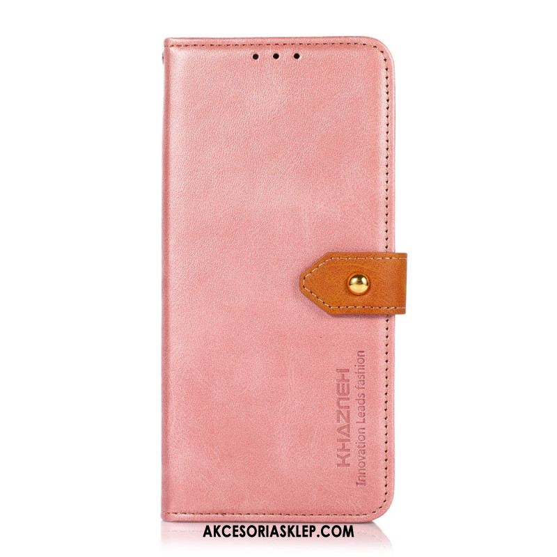 Etui Folio Do Xiaomi 14t Złoty Guzik