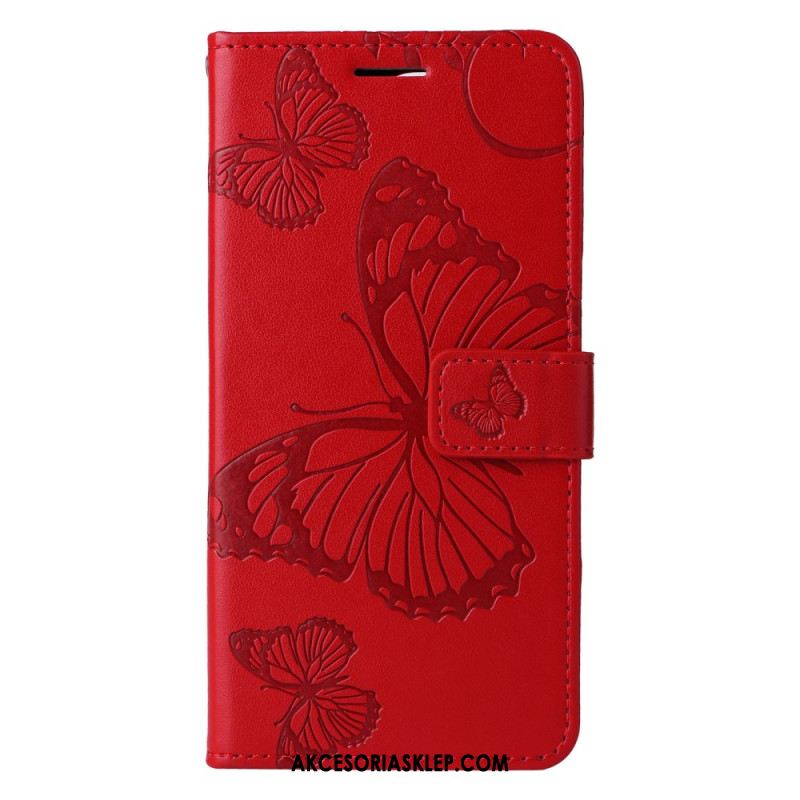 Etui Folio Do Xiaomi Redmi Note 13 4g Gigantyczne Motyle Z Paskiem