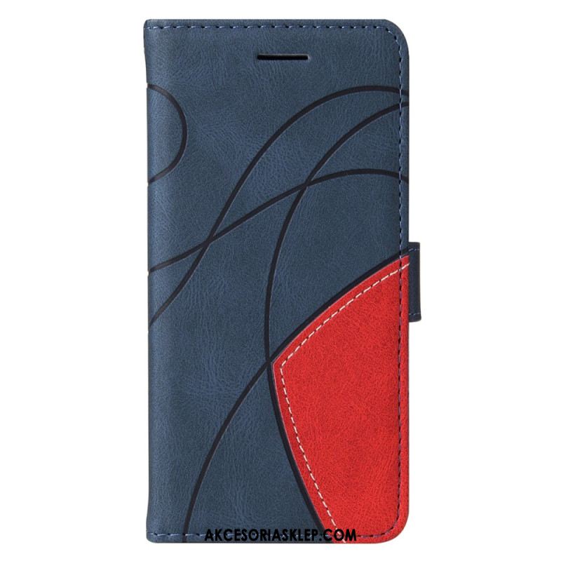 Etui Folio Do Xiaomi Redmi Note 13 Pro 4g Dwukolorowe I Linie