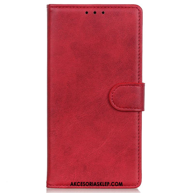 Etui Folio Do Xiaomi Redmi Note 13 Pro 4g Matowa Sztuczna Skóra