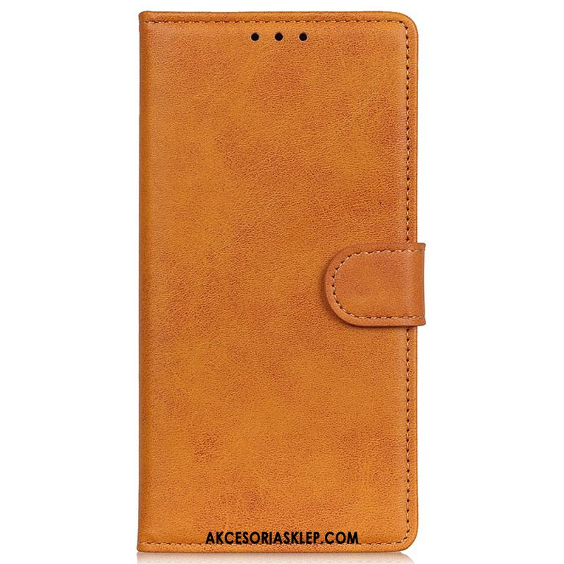 Etui Folio Do Xiaomi Redmi Note 13 Pro 4g Matowa Sztuczna Skóra