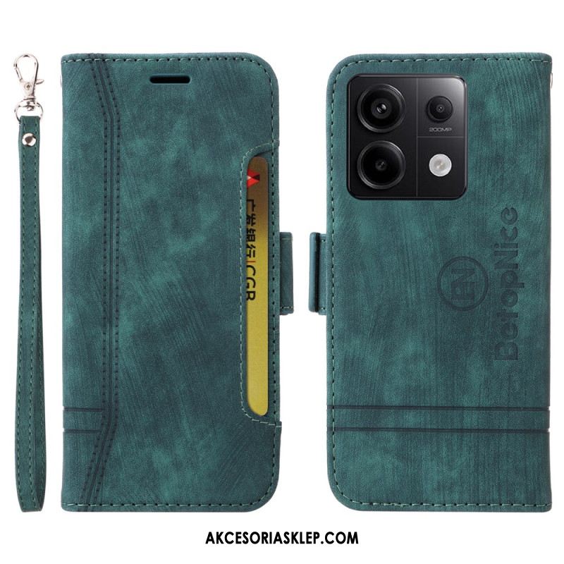 Etui Folio Do Xiaomi Redmi Note 13 Pro 5g Skórzany Styl Betopnice