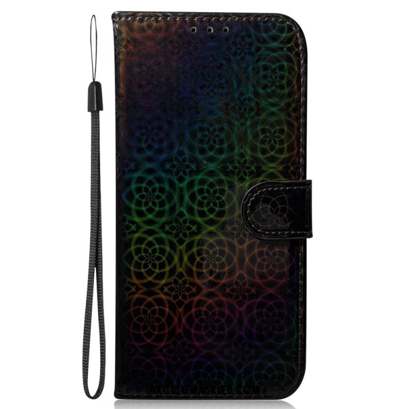 Etui Folio Do Xiaomi Redmi Note 13 Pro Plus 5g Styl Dyskotekowy Na Ramiączkach