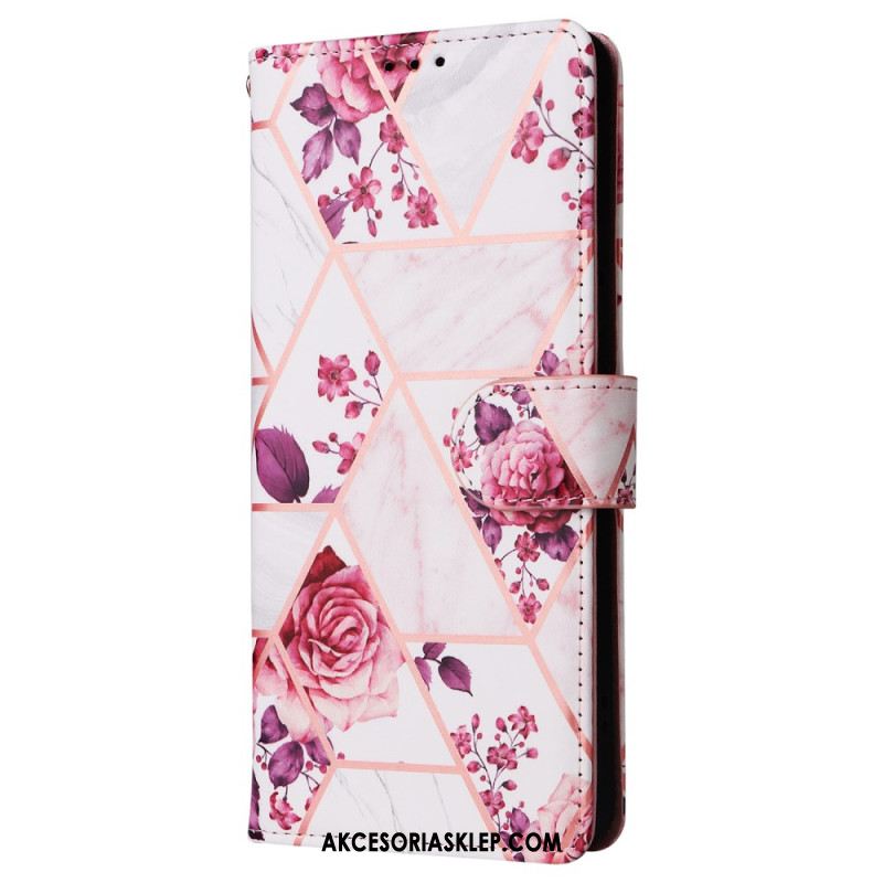 Etui Folio Do Xiaomi Redmi Note 13 Pro Plus 5g Styl Marmurkowy Z Paskiem