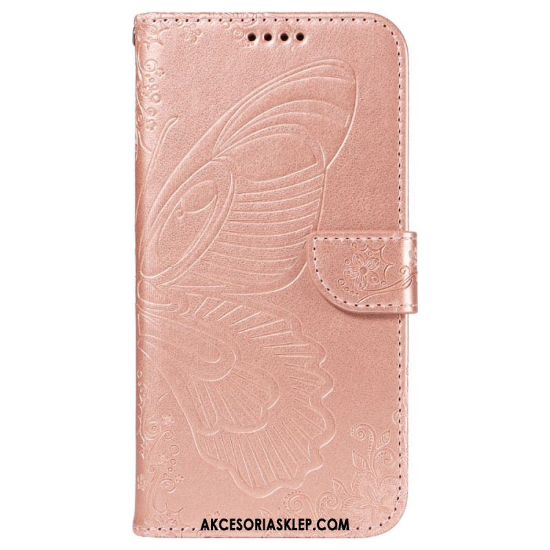 Etui Folio Do iPhone 16 Nadruk Motyla