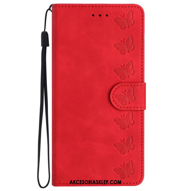 Etui Folio Do iPhone 16 Plus Fryz Motyli