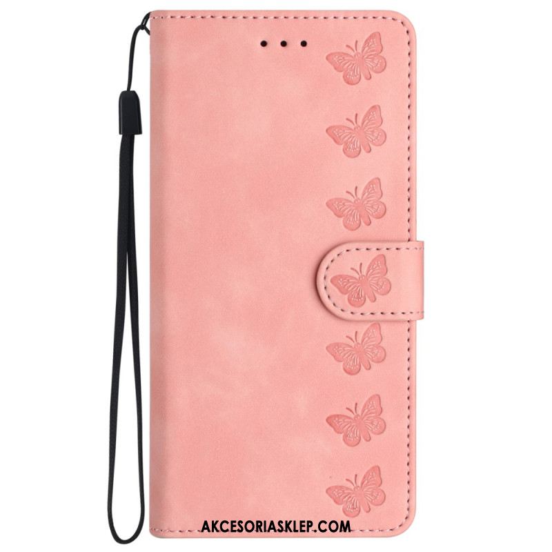 Etui Folio Do iPhone 16 Plus Fryz Motyli