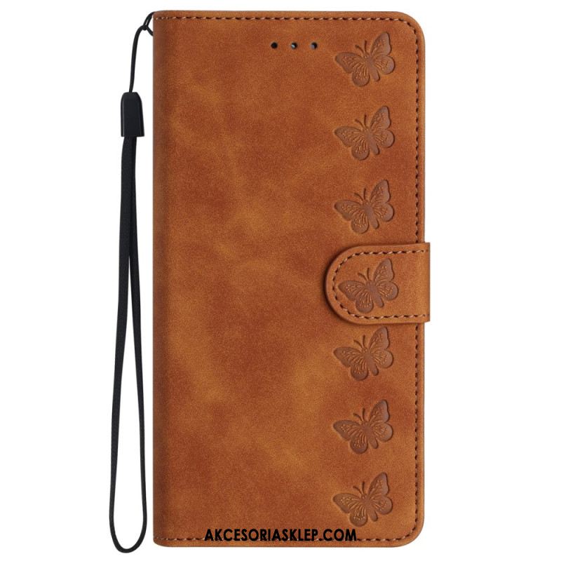 Etui Folio Do iPhone 16 Plus Fryz Motyli