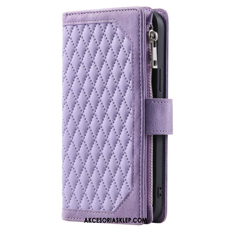 Etui Folio Do iPhone 16 Plus Pikowany Portfel