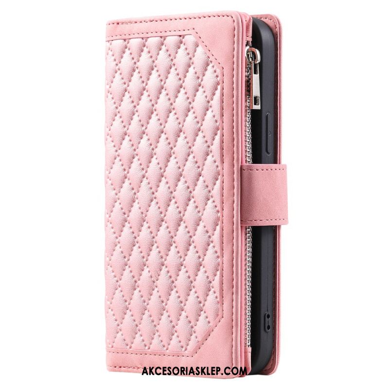 Etui Folio Do iPhone 16 Plus Pikowany Portfel