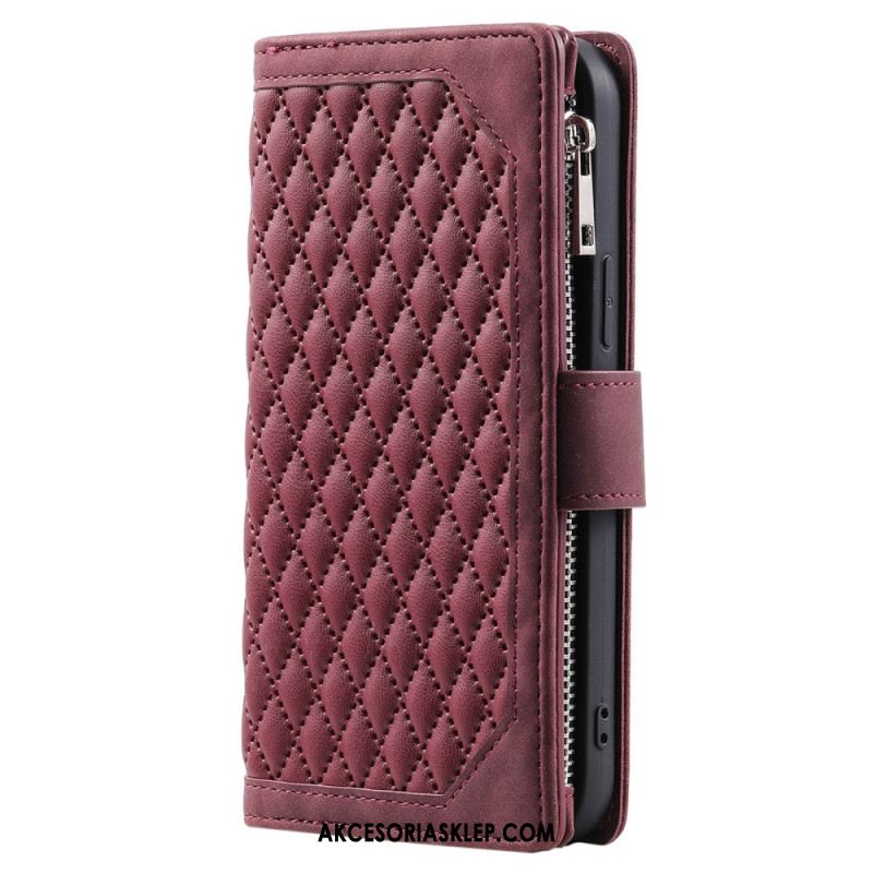 Etui Folio Do iPhone 16 Plus Pikowany Portfel