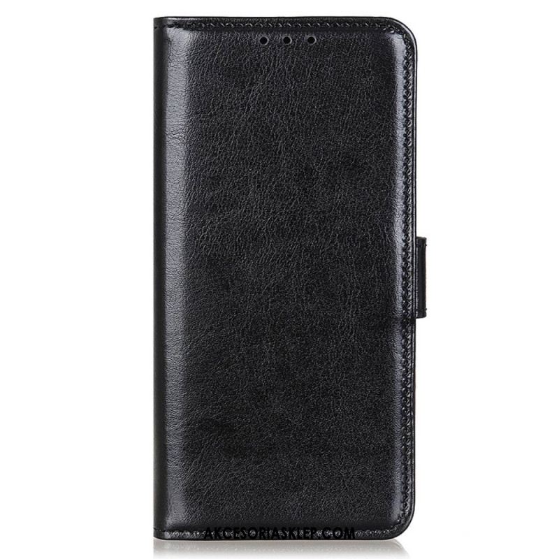 Etui Folio Do iPhone 16 Plus Sztuczna Skóra Lakierowana