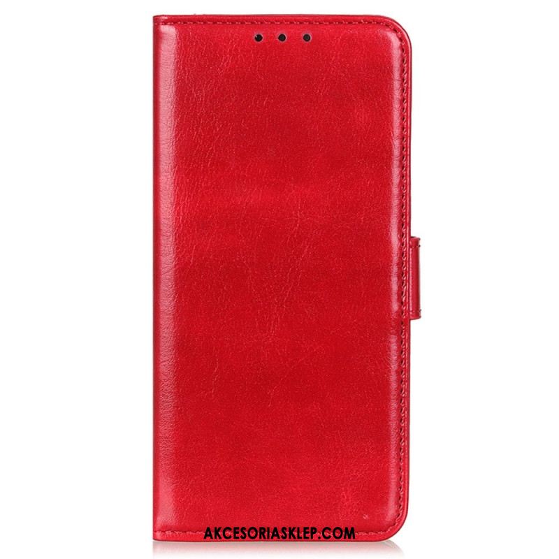 Etui Folio Do iPhone 16 Plus Sztuczna Skóra Lakierowana