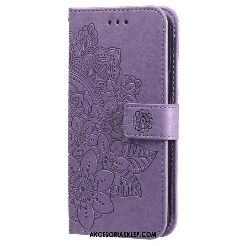 Etui Folio Do iPhone 16 Pro Nadruk Mandali Z Paskiem