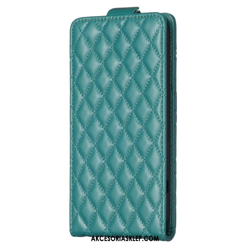 Etui Folio Do iPhone 16 Pro Pikowana Pionowa Klapa