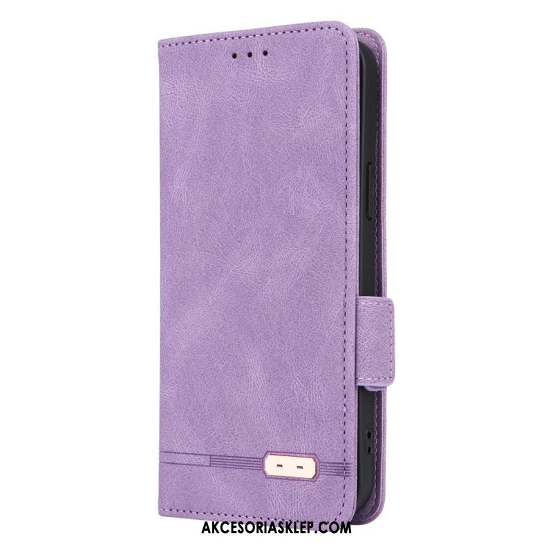 Etui Folio Do iPhone 16 Pro Podwójne Zapięcie W Stylu Retro