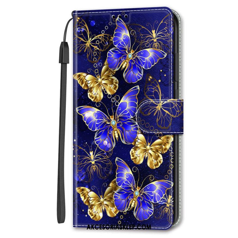 Etui Folio Google Pixel 8 Pro Cenne Motyle Z Paskiem