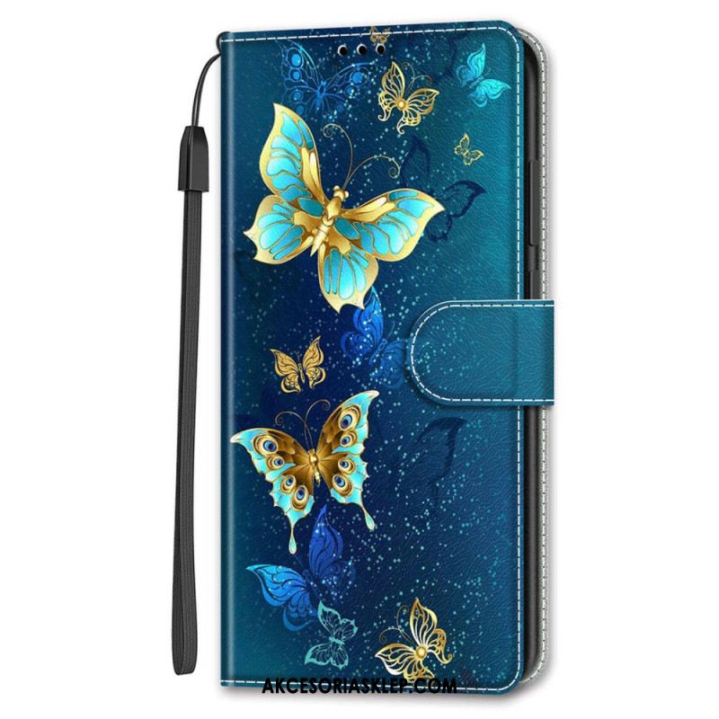 Etui Folio Google Pixel 8 Pro Cenne Motyle Z Paskiem