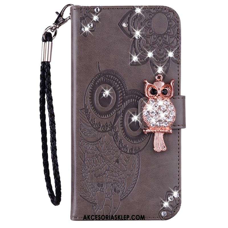 Etui Folio Google Pixel 8 Pro Mandala I Amulet Sowy Etui Ochronne