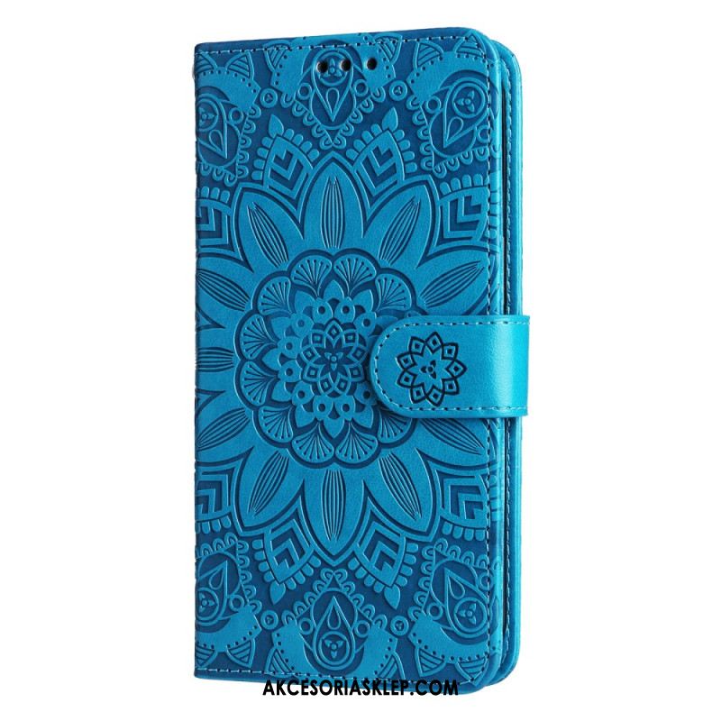 Etui Folio Google Pixel 8 Pro Mandala Słoneczna Ze Smyczą