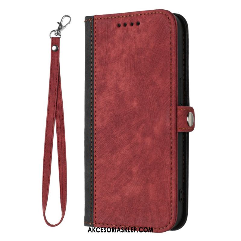 Etui Folio Google Pixel 8a Dwukolorowy Pasek Etui Ochronne