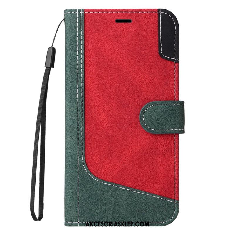 Etui Folio Google Pixel 8a Trójkolorowy Z Paskiem Etui Ochronne