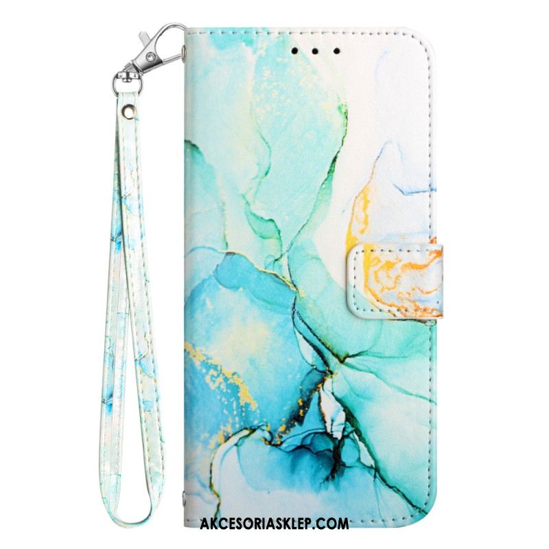 Etui Folio Google Pixel 9 Marmurkowy Styl Z Paskami Etui Ochronne