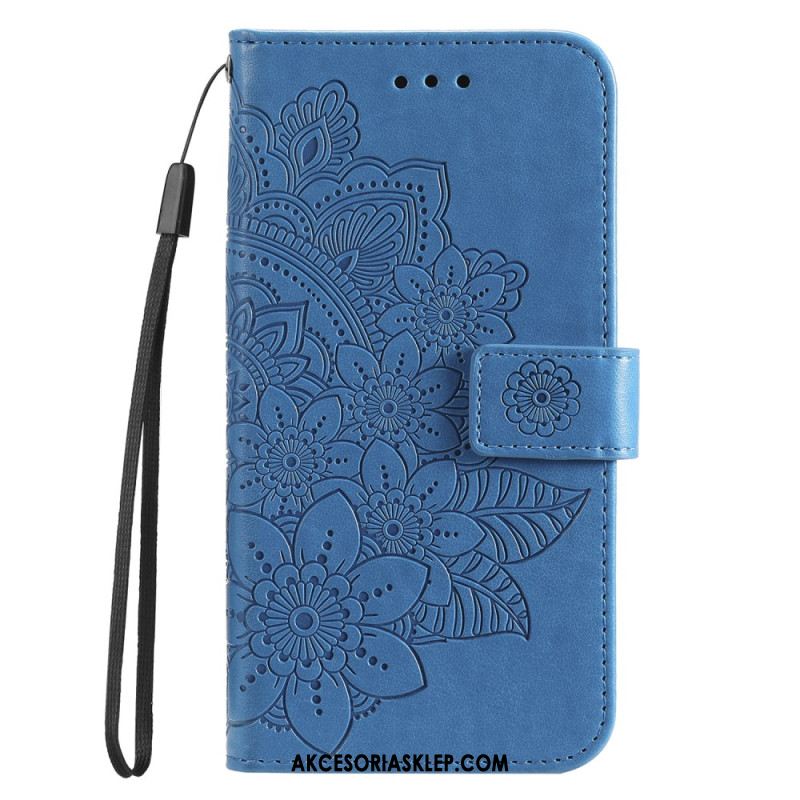 Etui Folio Huawei Nova 11 Pro Pasek Z Kwiatowym Nadrukiem