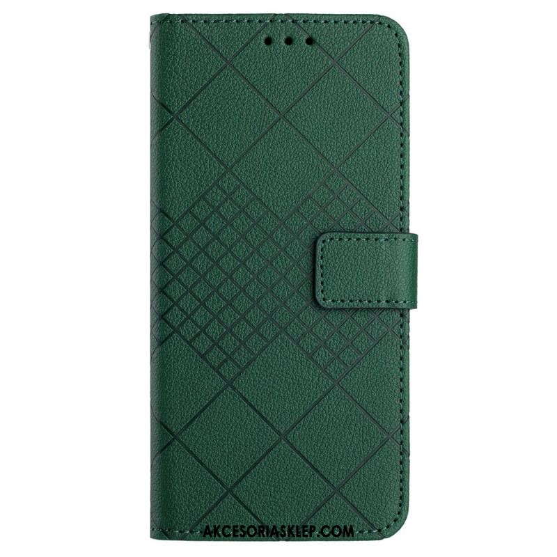 Etui Folio Oneplus 12r Diamentowe Paski