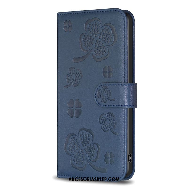 Etui Folio Oppo A98 5g Koniczyny Etui Ochronne