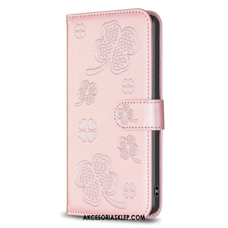 Etui Folio Oppo A98 5g Koniczyny Etui Ochronne