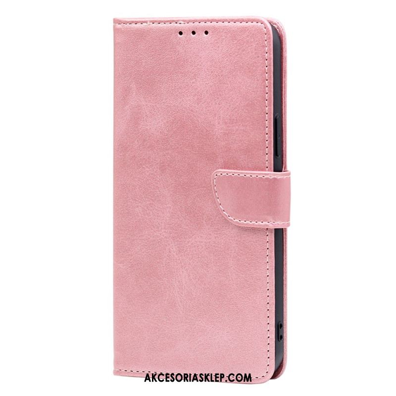 Etui Folio Oppo A98 5g Tekstura Łydki Etui Ochronne