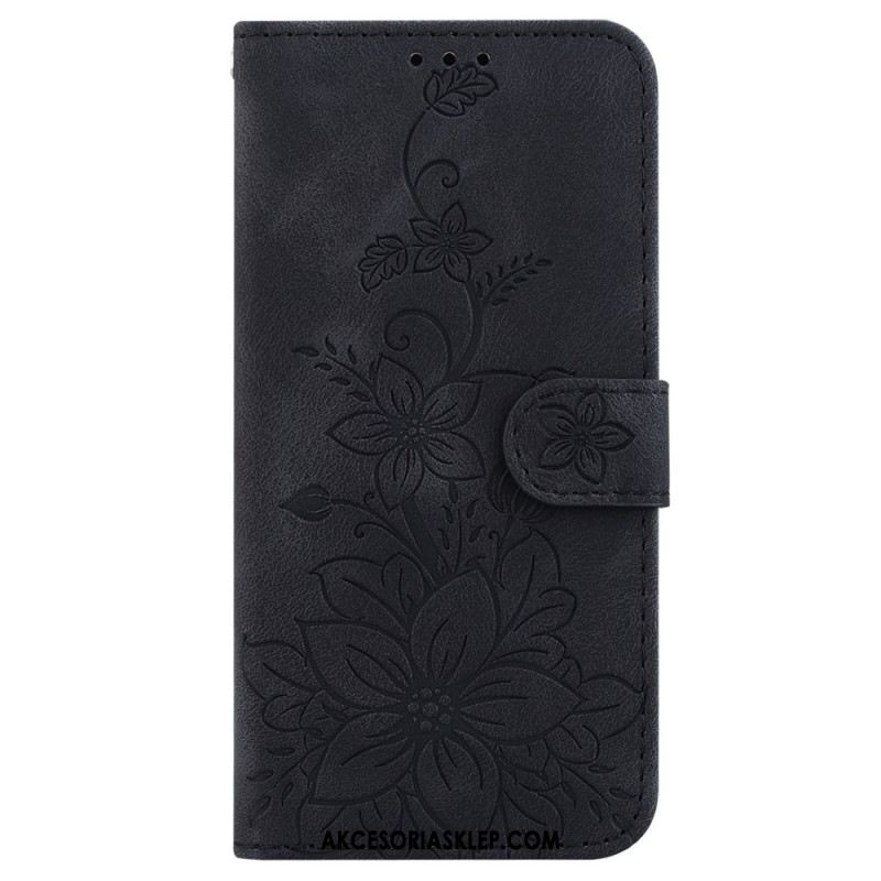 Etui Folio Oppo Reno 11f 5g Kwiaty Lilii Z Paskiem Etui Ochronne