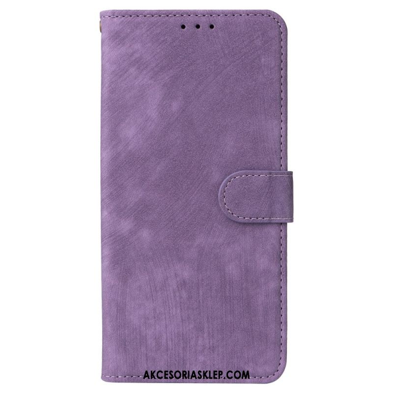 Etui Folio Oppo Reno 12 5g Efekt Zamszu Z Paskiem Etui Ochronne