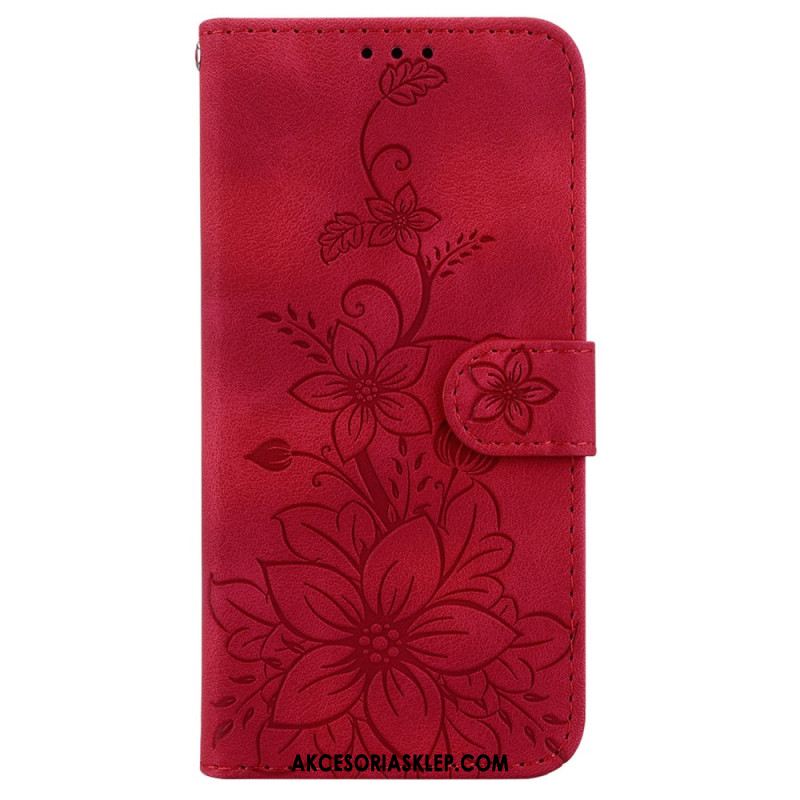 Etui Folio Oppo Reno 12 5g Kwiaty Lilii