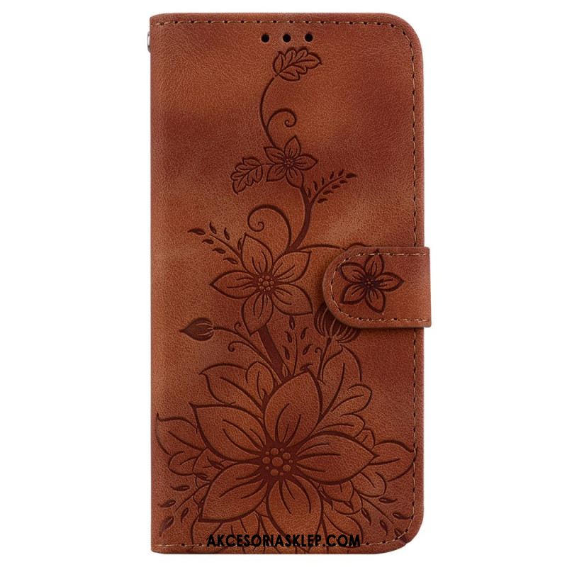 Etui Folio Oppo Reno 12 5g Kwiaty Lilii