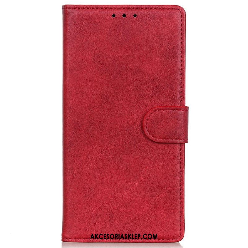 Etui Folio Oppo Reno 12 5g Matowa Sztuczna Skóra Etui Ochronne