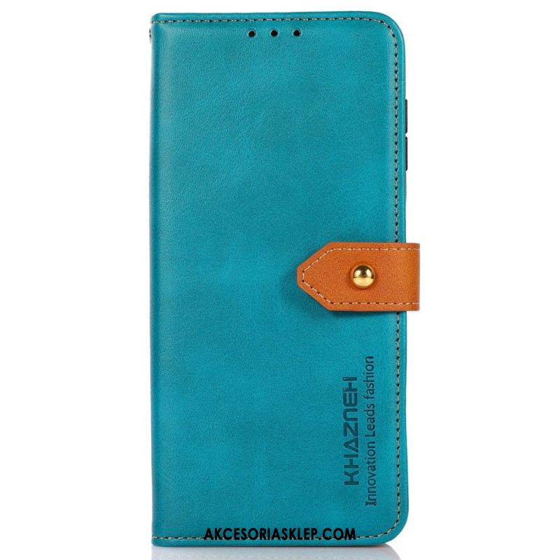 Etui Folio Oppo Reno 12 5g Złota Zapinka Khazneh Etui Ochronne