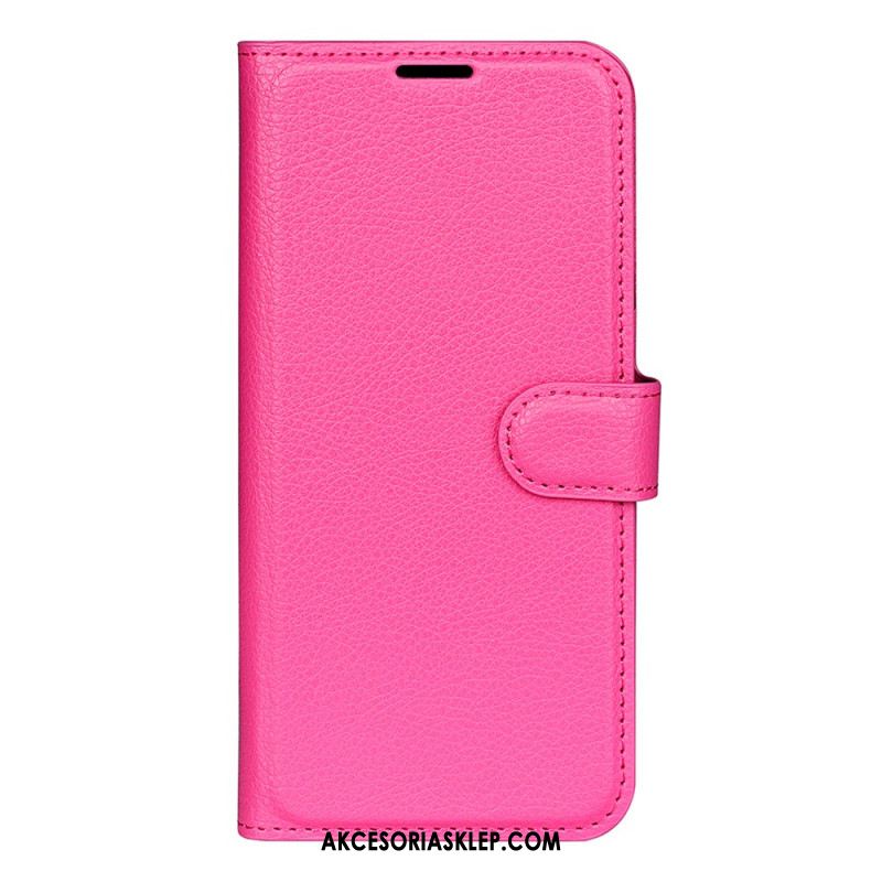 Etui Folio Oppo Reno 12 Pro 5g Klasyczna Sztuczna Skóra Litchi Etui Ochronne