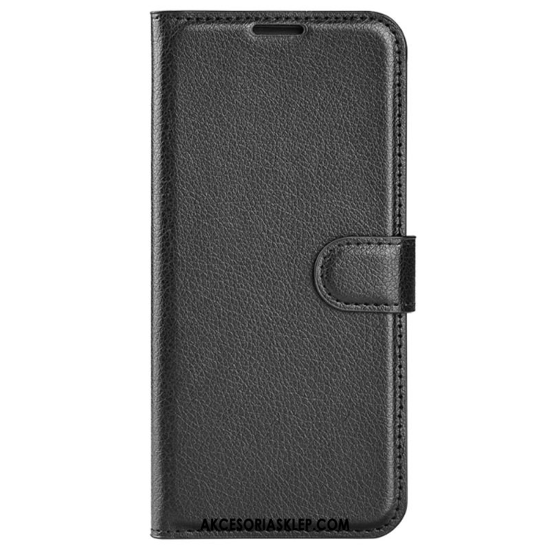 Etui Folio Oppo Reno 12f 5g Klasyczna Sztuczna Skóra Litchi Etui Ochronne