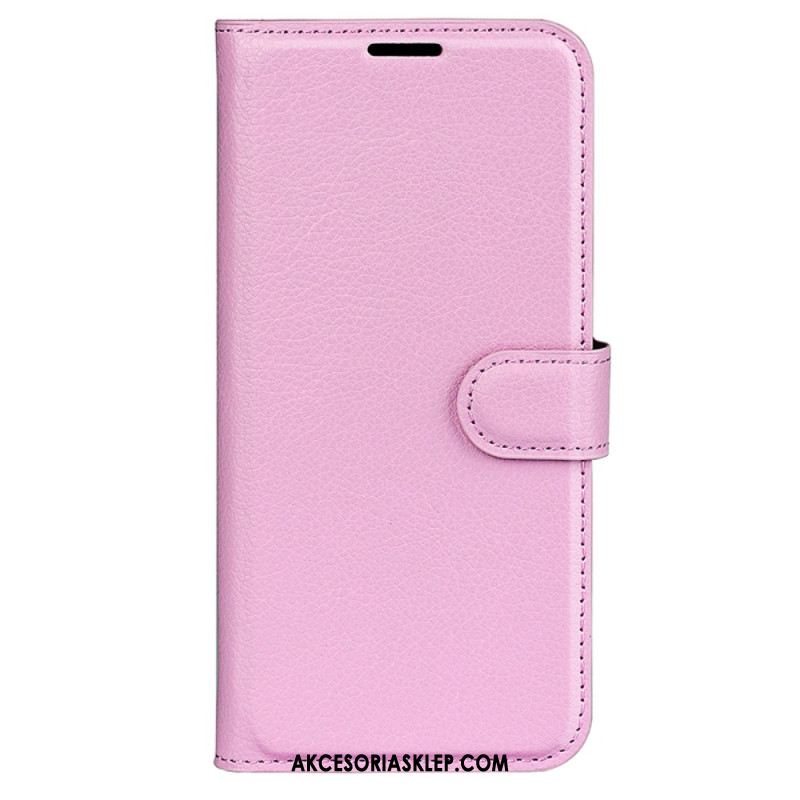 Etui Folio Oppo Reno 12f 5g Klasyczna Sztuczna Skóra Litchi Etui Ochronne