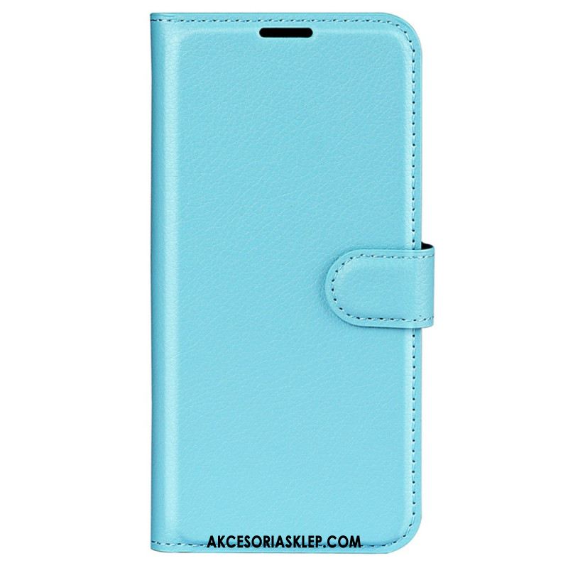 Etui Folio Oppo Reno 12f 5g Klasyczna Sztuczna Skóra Litchi Etui Ochronne