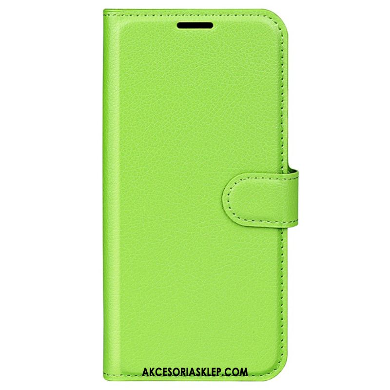 Etui Folio Oppo Reno 12f 5g Klasyczna Sztuczna Skóra Litchi Etui Ochronne