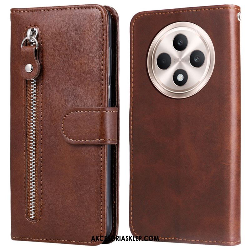 Etui Folio Oppo Reno 12f 5g Portfel Zapinany Na Zamek Etui Ochronne