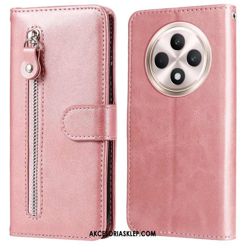 Etui Folio Oppo Reno 12f 5g Portfel Zapinany Na Zamek Etui Ochronne