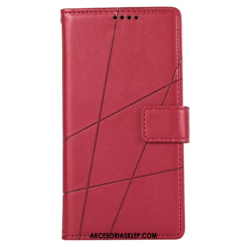 Etui Folio Realme 12 Plus 5g Drukowane Linie Z Paskiem Etui Ochronne